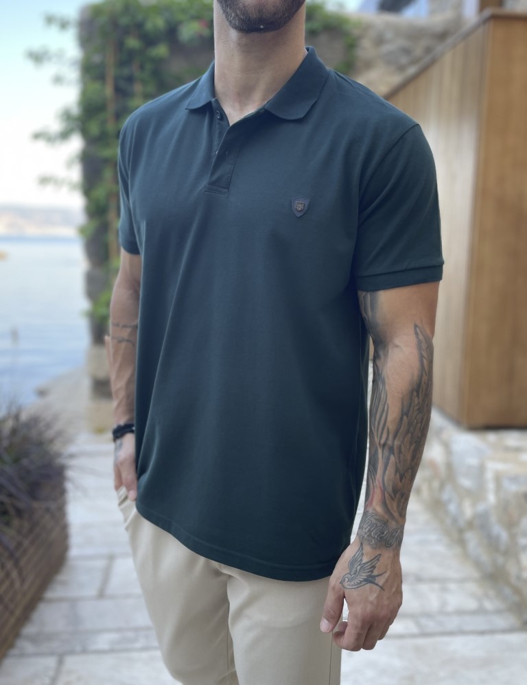 Everbest ανδρική κυπαρισσί πικέ Polo μπλούζα Plus Size 252829K φωτογραφία